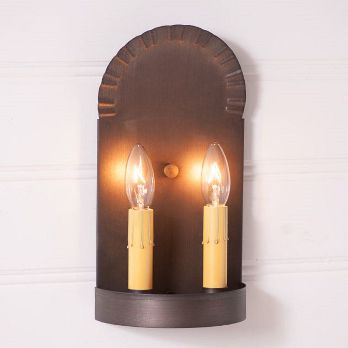 Primitive Colonial 2-Light Electric Tin Sconce