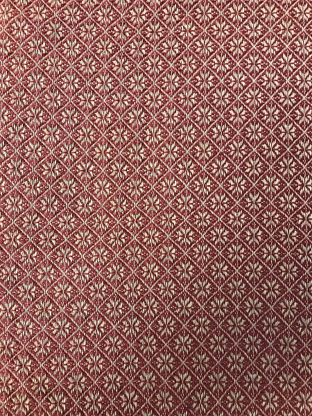 Primitive Colonial Cherry Blossom Coverlet Shower Curtain Red/Tan