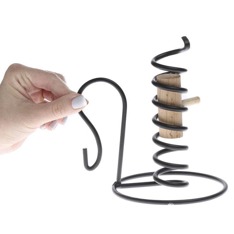 Primitive Colonial Black Metal Courting Candlestick Candle Holder