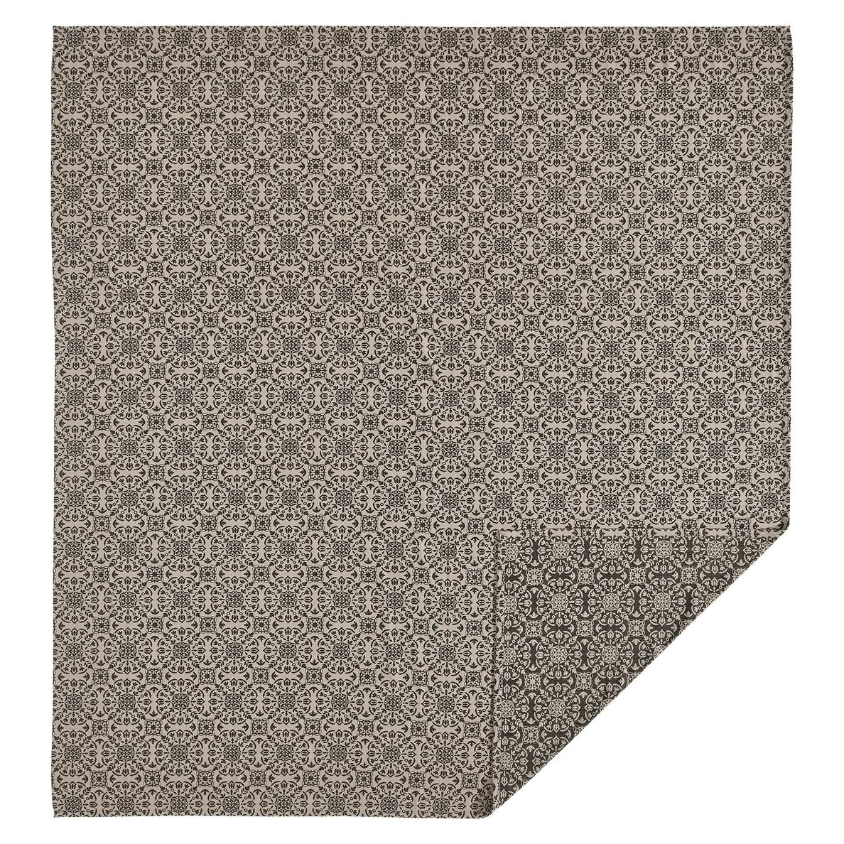 Primitive Colonial Custom House Jacquard King Coverlet Black/Tan