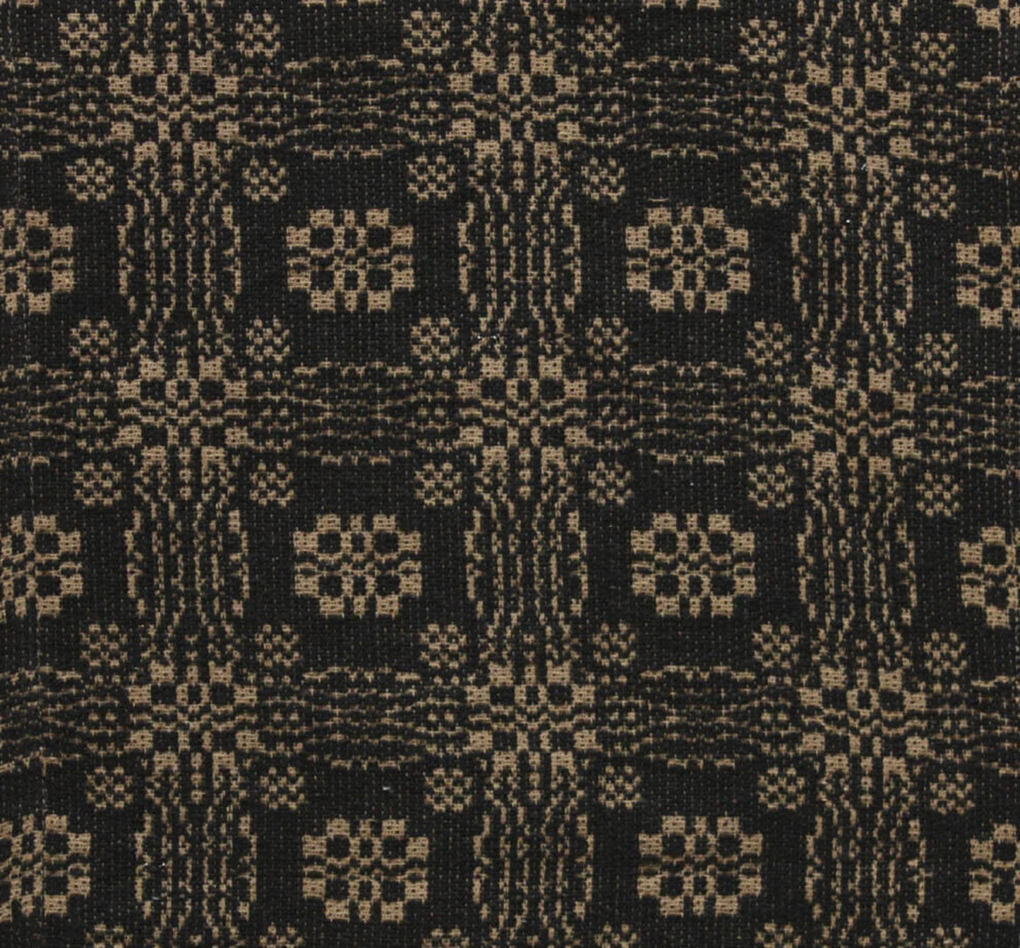 Primitive Colonial Gettysburg Coverlet Shower Curtain Black/Mustard