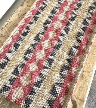 Primitive Manchester Woven Throw Red/black/Mustard/Tan 52"x74"