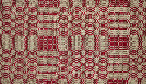 Primitive Colonial Westbury Coverlet Bed Cover Cranberry/Tan King SALE!!!