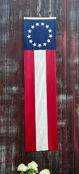 Primitive Vintage Large Flag Banner 20" x 90"