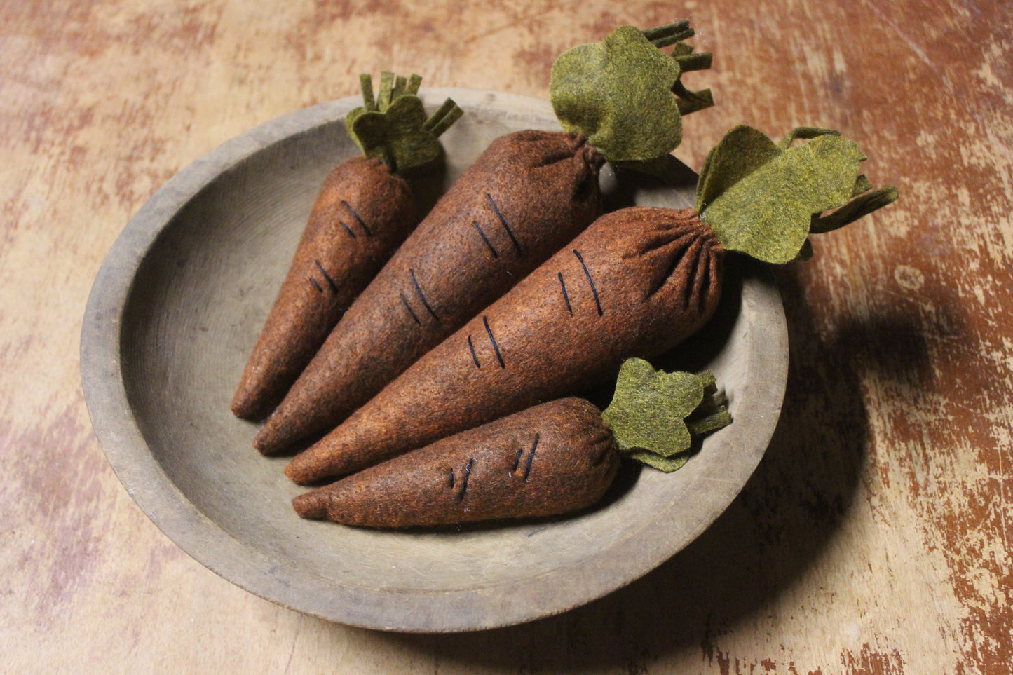 Primitive Felt Carrots Set of 4