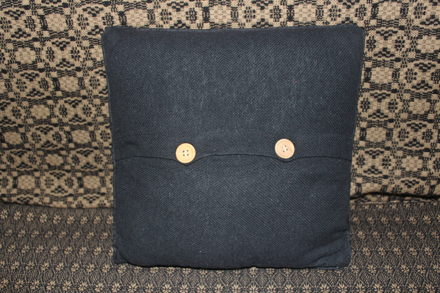 Fall Pumpkin Hooked Pillow 14"x14"