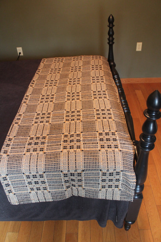 Primitive Crestwood Coverlet Throw Blanket 52" x 74"