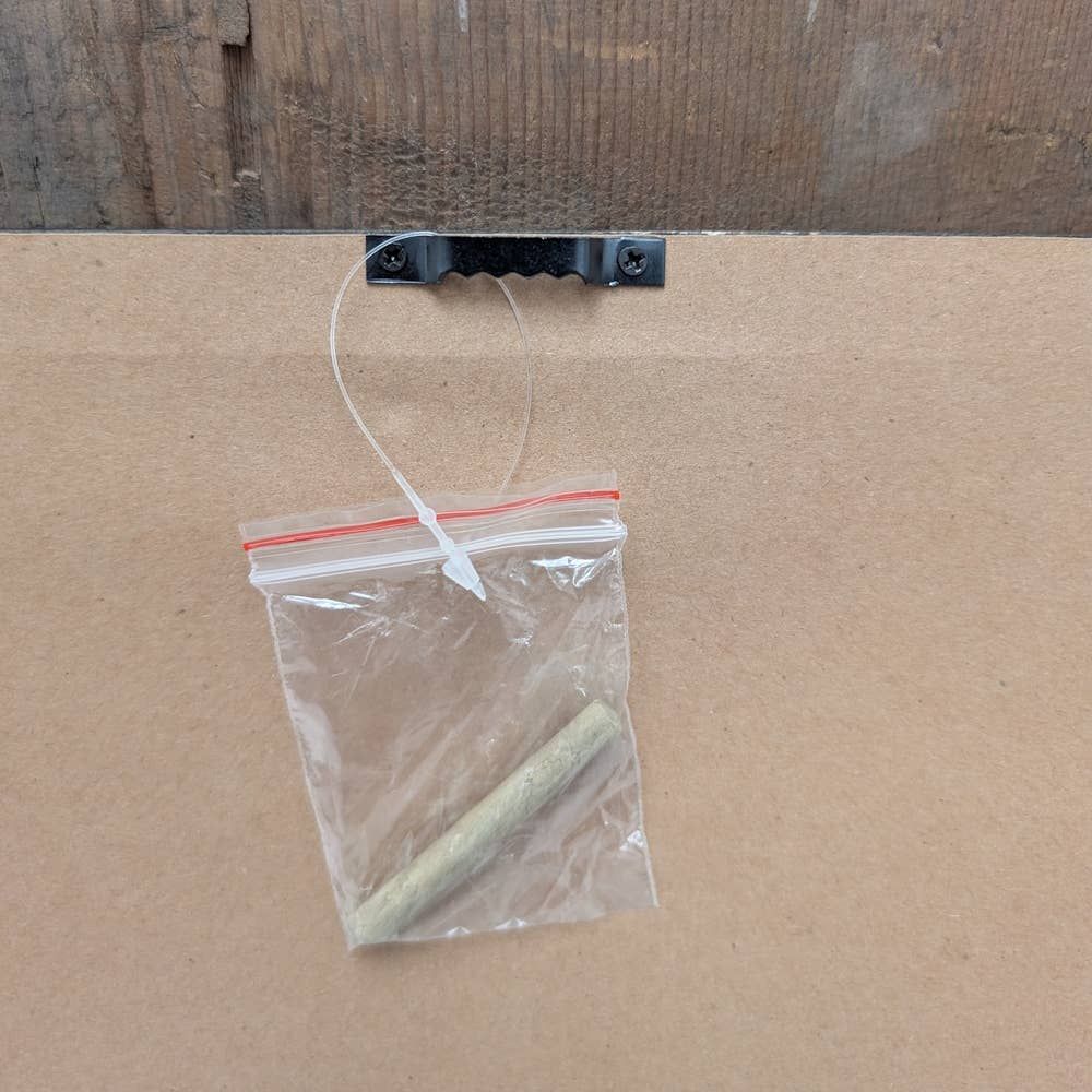 Primitive "Treasures of Christmas" with Mice and Tree Framed Stitchery 12"x 8"