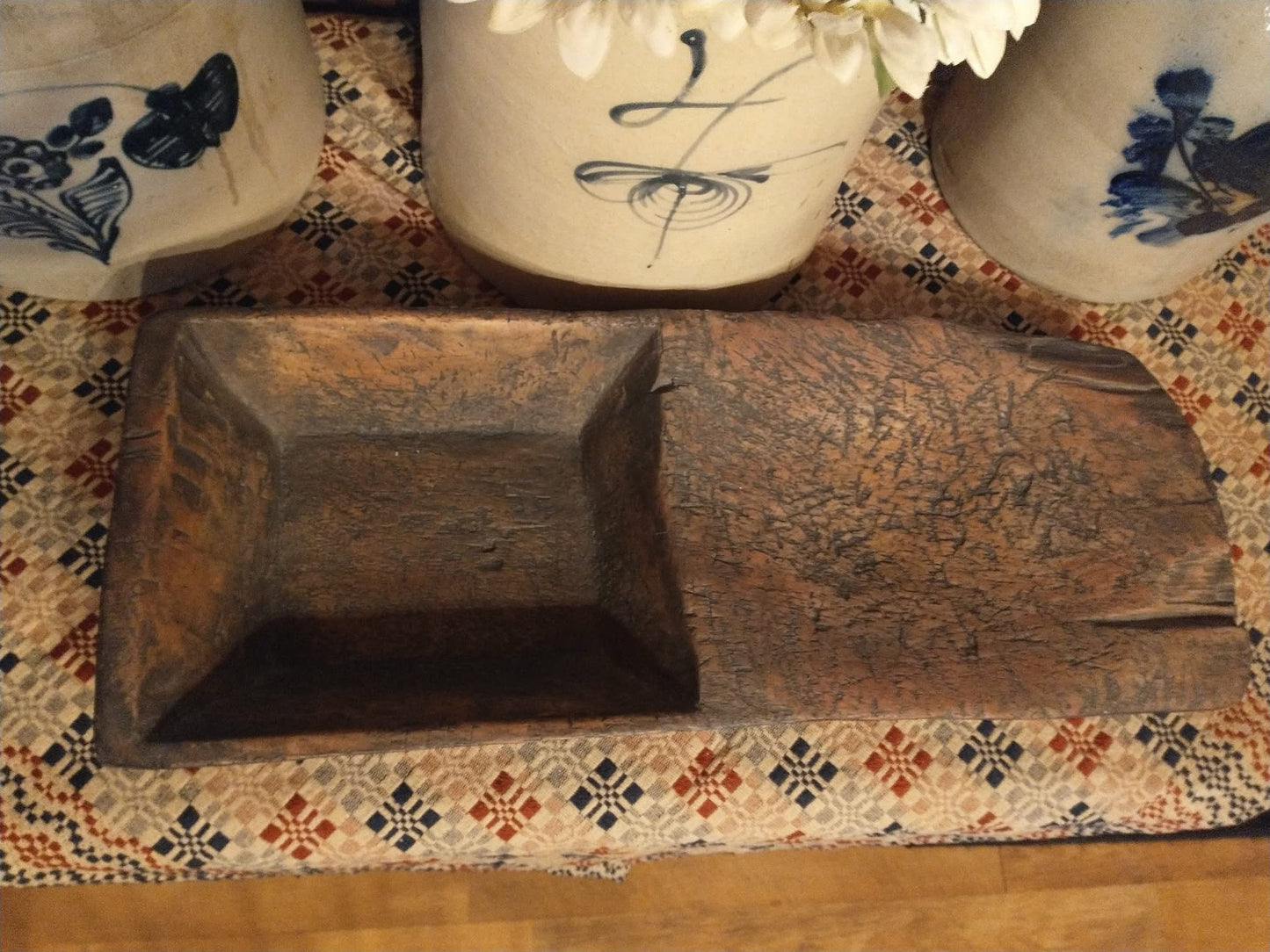 Primitive Reproduction Dough Bowl Trencher 25" Long
