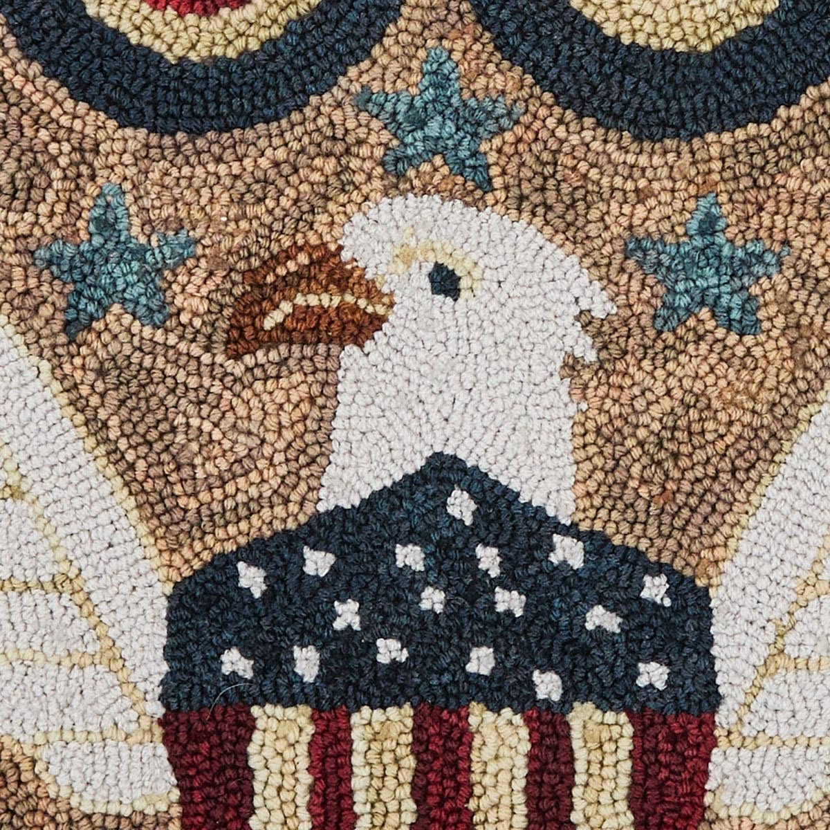 Americana Eagle "Sweet Land of Liberty" Hooked Rug 2' x 3'