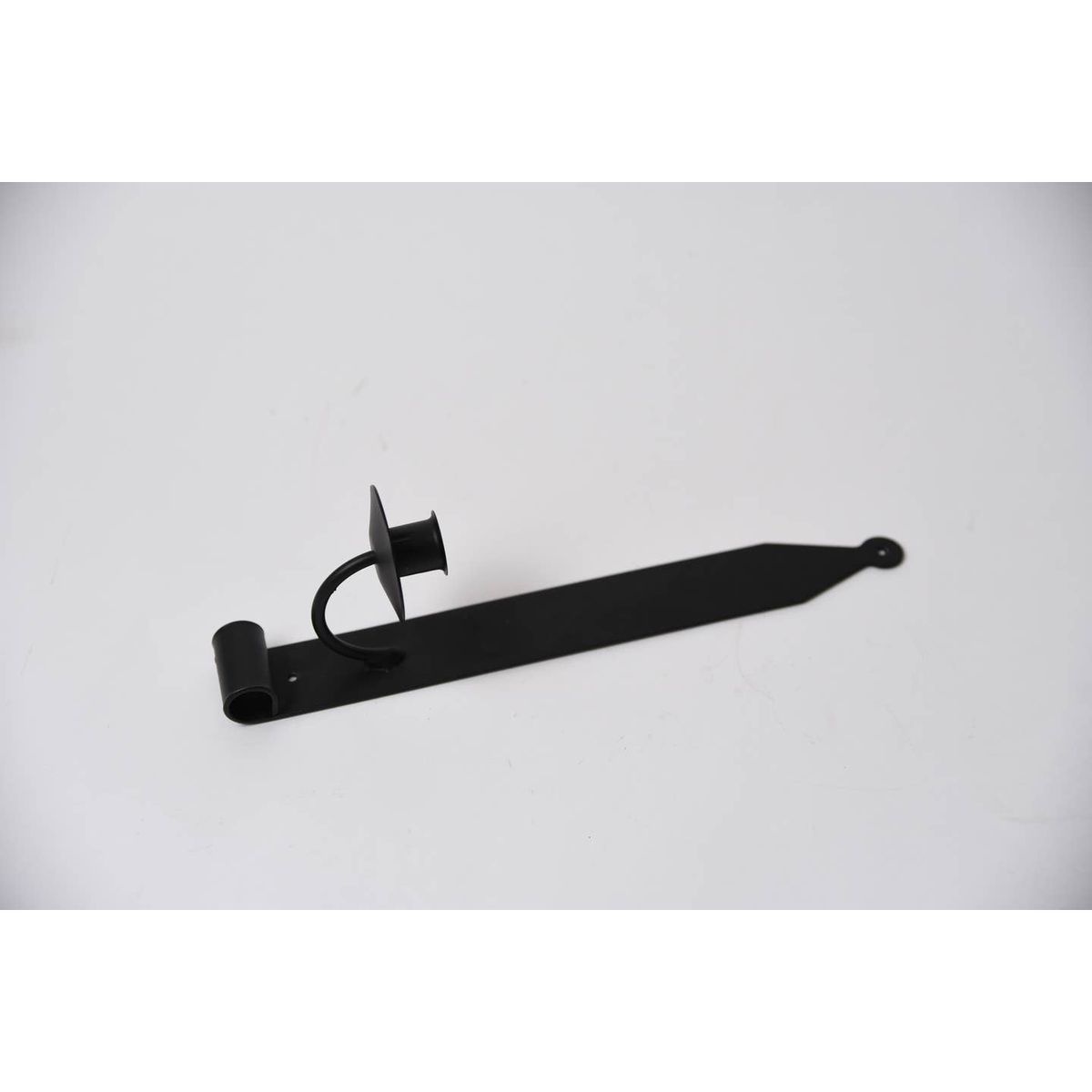 Primitive Hand Crafted Iron Wall Candle Sconce Black