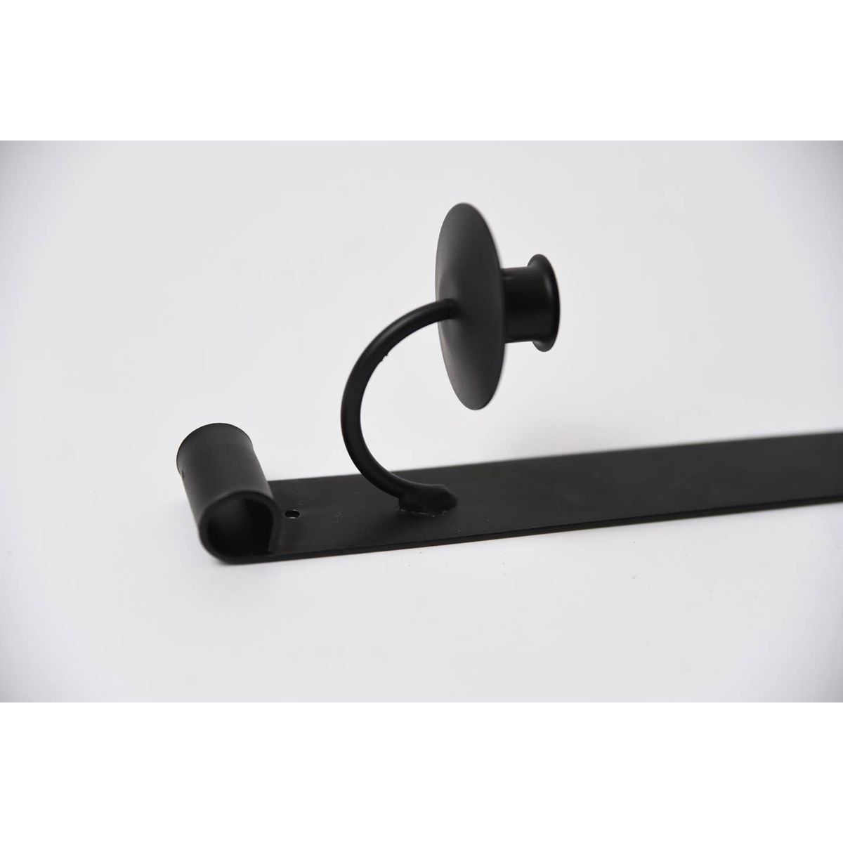 Primitive Hand Crafted Iron Wall Candle Sconce Black