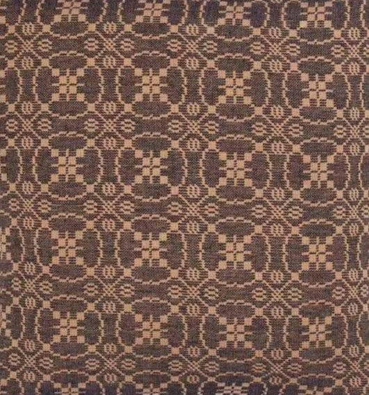 Primitive Marshfield Jacquard Primitive Coverlet Black/Tan King size