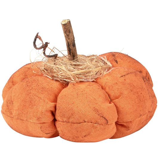 Primitive Grungy Orange Pumpkin 7 1/2"