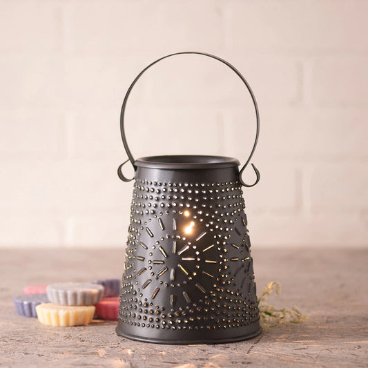 Primitive Punched Tin Electric Wax Warmer Black