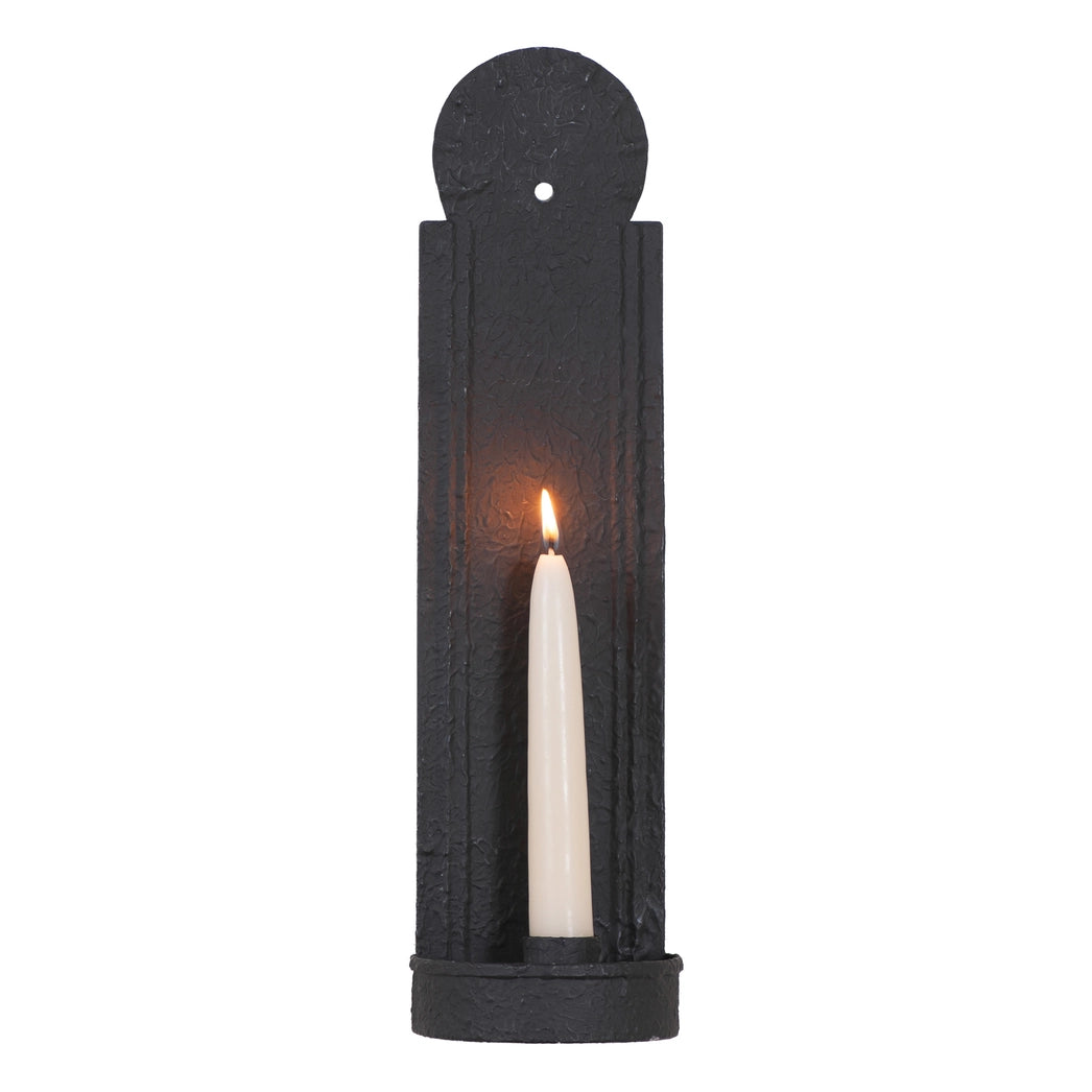 Primitive Colonial Windsor Candle Sconce in Textured Black