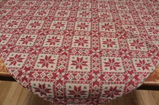 Primitive Christmas Yuletide Spirits Table Square 34"