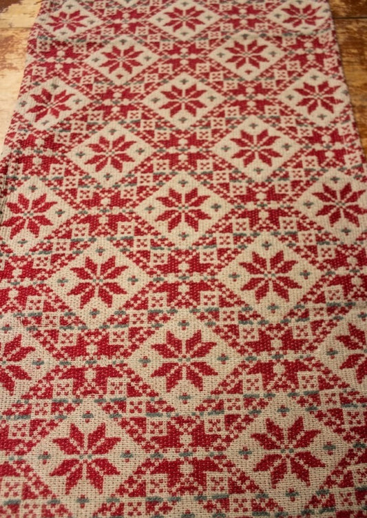 Primitive Christmas Yuletide Spirits Long Table Runner 14"x 56"
